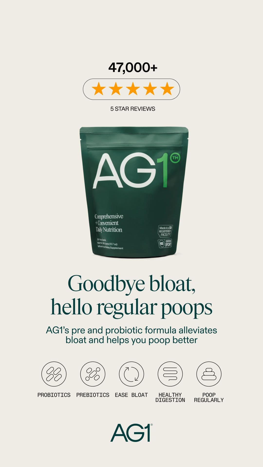 AG1 — Goodbye, bloat
