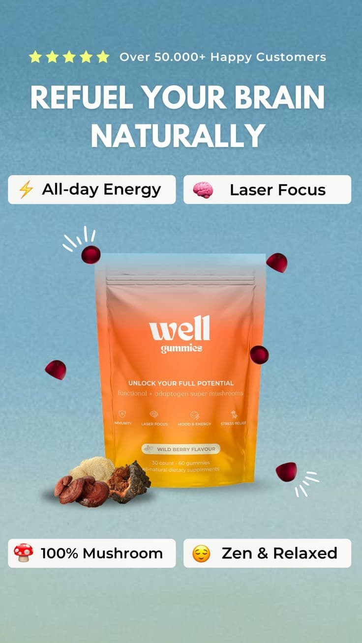 Well Gummies — Refuel your brain